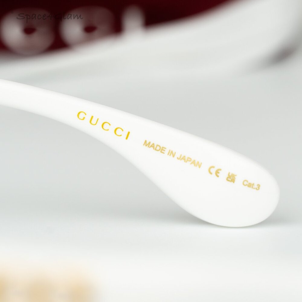 Gucci Men Sunglasses White Silver Mirror Mask GG1774S 002 BRAND NEW - Picture 10 of 12